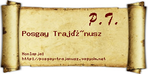 Posgay Trajánusz névjegykártya
